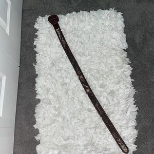 Size 32 Genuine Leather Confederate Flag Belt